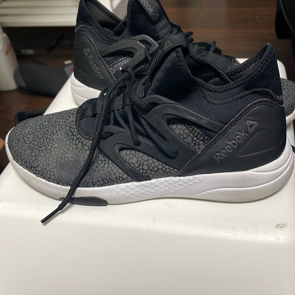 Reebok dance. Active shoe. Black with Reflective prism colors. Size 8.5 - Picture 3 of 3